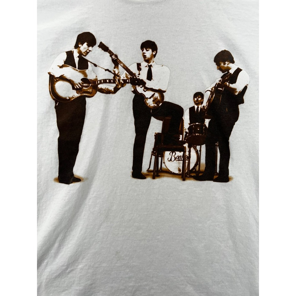 Vintage 2005 EUC The Beatles Apple Corps‎ T-Shirt Adult Large White Graphic READ
